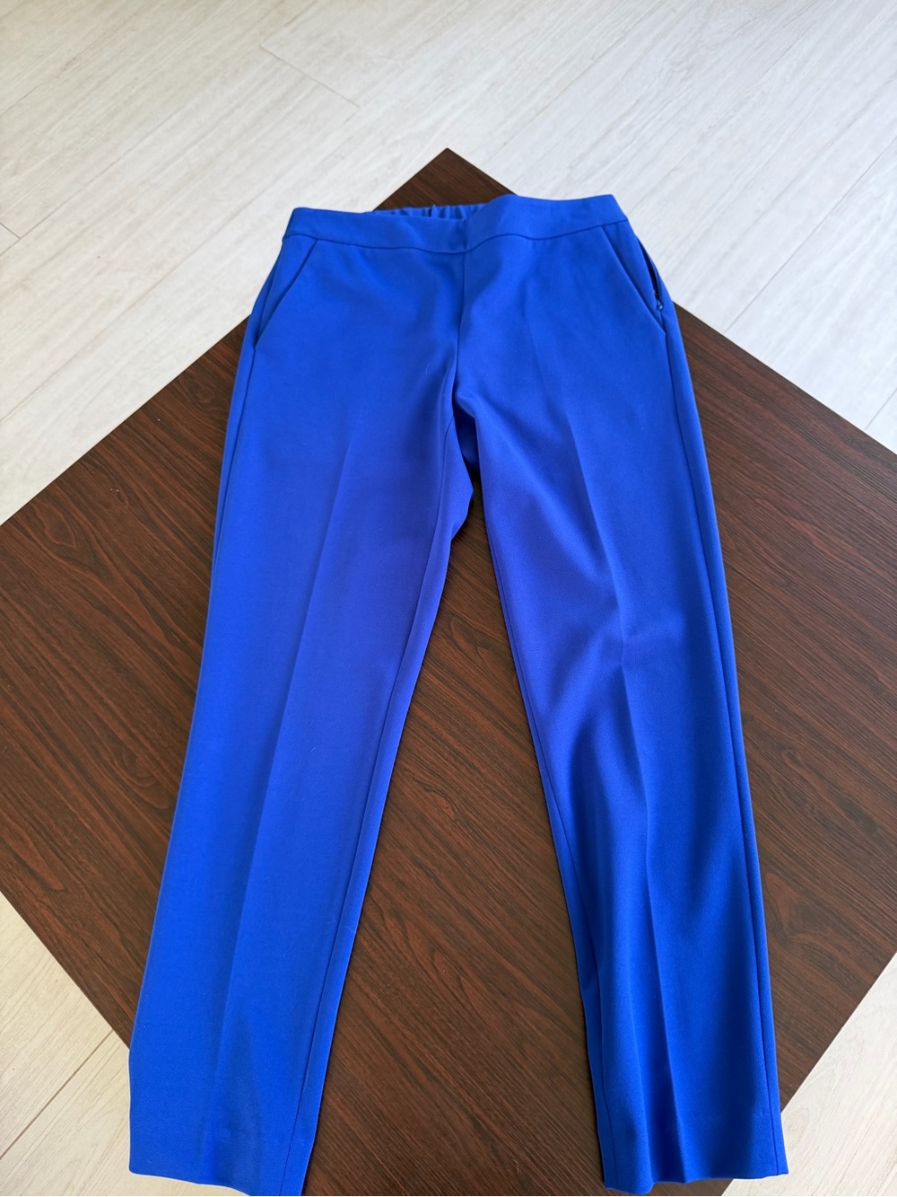 Calvin Klein Electric Blue Straight-Leg Trousers